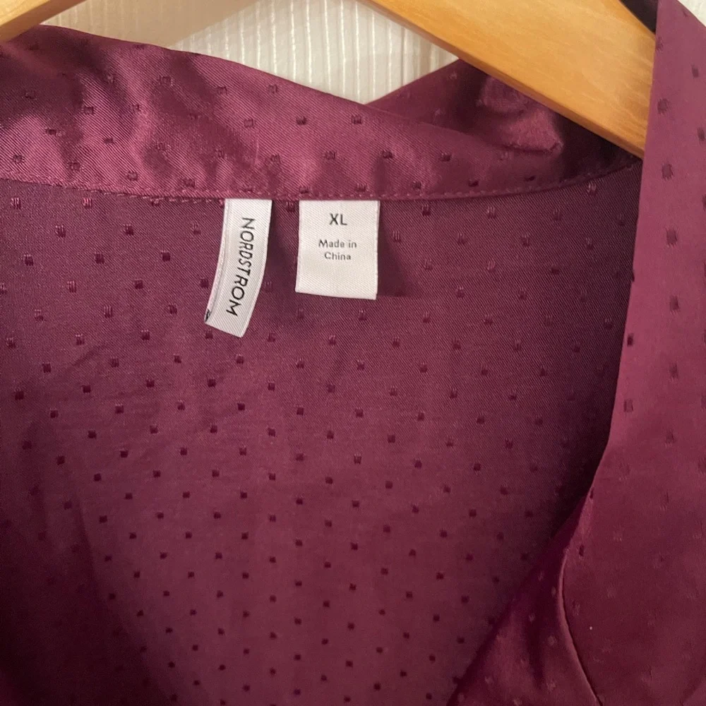Nordstrom Deep Purple Women's PJ Top Silky.‎